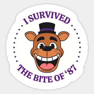 FNAF - Five Nights at Freddy's - the bite of '87 Sticker